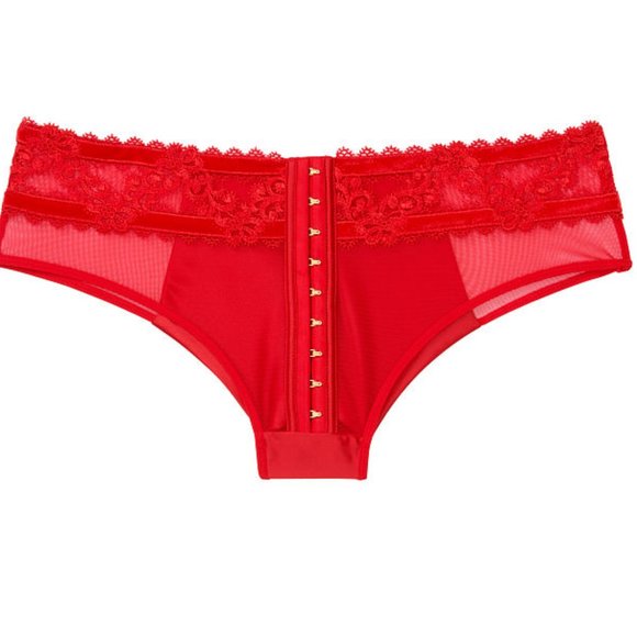 Victoria's Secret Other - Last One! Red Velvet Trim NWT VS S Midrise Cheeky